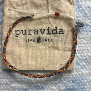 Pura Vida Pride rainbow braided anklet / bracelet